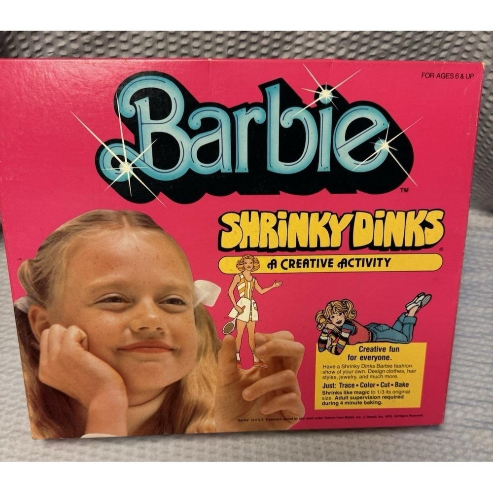 1979 Vintage Barbie Shrinky Dinks Activity Set  original box, never used, sealed